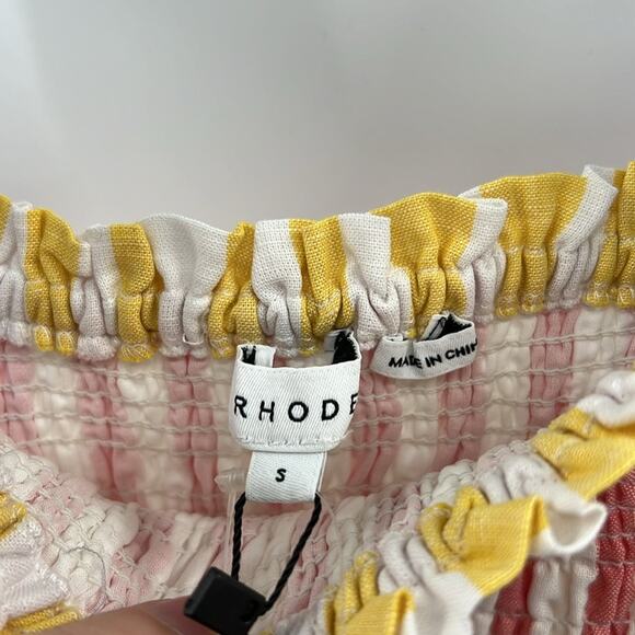 Rhode Women's Ollie Cotton Linen Dress - Peach - Small - New with tags - Picture 6 of 8